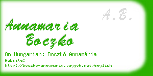annamaria boczko business card