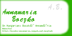 annamaria boczko business card